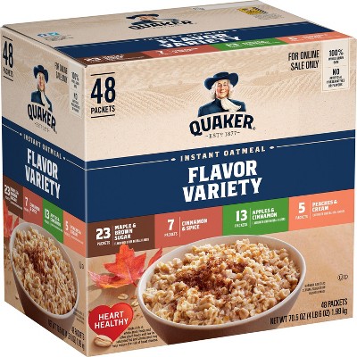 Quaker Instant Oatmeal Variety Pack - 70.5oz / 48ct : Target