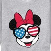 Men's - Disney - Minnie Flag Glasses Graphic Fleece Sweatshirt - 2 of 4