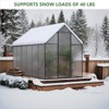 VYNXARIA 6*12 Outdoor Greenhouse,Polycarbonate Greenhouses for Garden Plants,UV Protection Metal Sun Room for Garden, Backyard - 4 of 4