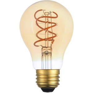 Elegant Lighting LED Decorative Helix vertical 2000K nostalgic filament 6 watts 300 lumens amber tint A19 light bulb - 1 of 2