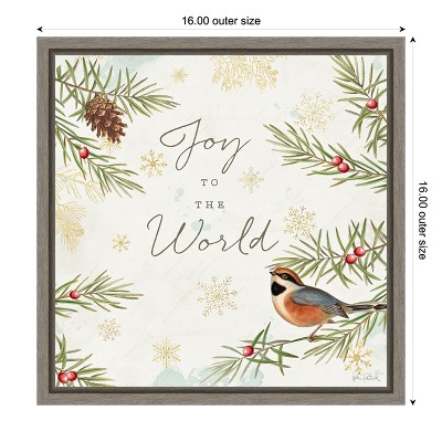 Joy to the World Christmas Bird Canvas Print