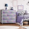 Sorbus Dresser with 8 Drawers - Storage Chest Organizer with Steel Frame, Wood Top, Handles, Fabric Bins - 2 of 4