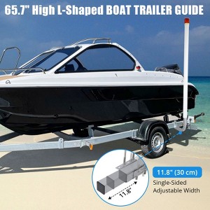 Universal Boat Trailer Guide Poles (2PCS) - 40"-60" Adjustable, Rustproof Galvanized Steel + PVC Pipes, Heavy-Duty - 1 of 4