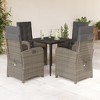 vidaXL Garden Dining Set Grey, Black, Dark Grey - 2 of 4