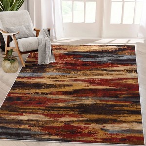 Area Rugs 5x7 Living Room Rug, Machine Washable Rug, Non-Slip Soft Floor Carpet, Low Pile Modern Accent Rug, Foldable Abstract Rug for Bedroom - 1 of 4