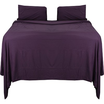 Silvon 101 W X 108 L King Size Sheets Set - 4-piece - Purple : Target