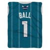 Sleep Squad Charlotte Hornets LaMelo Ball 60 x 80 Raschel Plush Blanket - 2 of 4