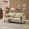 Karl Home |Transitional Loveseat Piped T-Cushions & Linen Blend - 4 of 4