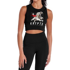 Women's Superman 2025 Krypto Lines Sleeveless Crop Top Tank - 1 of 4