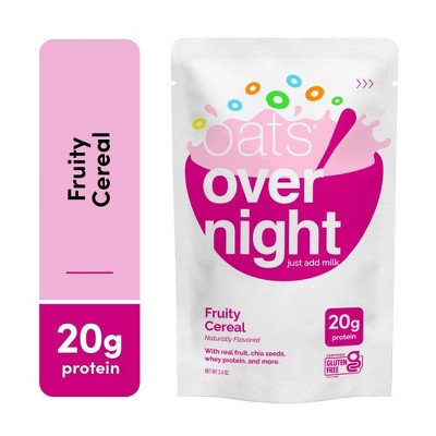 Oats Overnight Fruity Cereal Breakfast Shake Pouch - 2.4oz