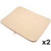 Norpro 16" x 18" Washable Microfiber Dish Drainer Glass Drying Mat Pad - Cream (2 Pack) - 3 of 4