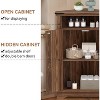 Farmhouse Corner Bathroom Cabinet with Barn Door & Adjustable Shelf, Storage Cabinets for Bathroom, Kitchen, Living Room - 4 of 4