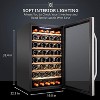 Ivation 51-Bottle Compressor Freestanding Wine Cooler Refrigerator - Stainless Steel - 3 of 4