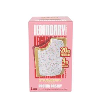 Legendary Foods Protein Pastries Nutrition Bars - Strawberry - 8.6oz/4ct