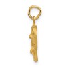 Black Bow Jewelry 14k Yellow Gold Satin Diamond Cut Comedy and Tragedy Mask Charm - 2 of 4