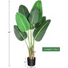 4 Ft/5FT/6FT Bird of Paradise Artificial Plant, Artificial Bird of Paradise Plant,1pack or 2pack - 2 of 4