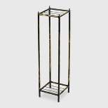 2-Tier Square Iron Plant Stand Black/Gold - Ore International