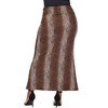 24seven Comfort Apparel Plus Size Animal Print Foldover Waist Maxi Skirt - 3 of 4