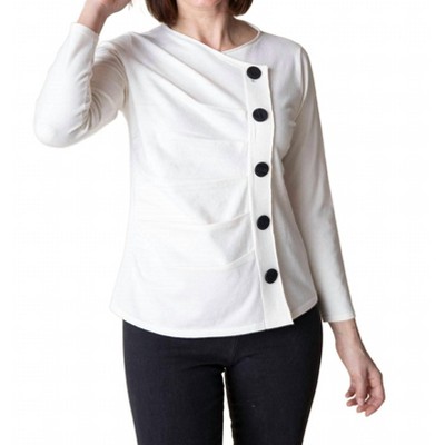Women's Cotton Buttery Knit Ruched Pullover Sleeve - habitat