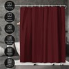 Americanflat 71x74 Solid Burgundy Shower Curtain - 100% Polyester Shower Curtain - Water-Resistant Curtain with Metal Grommets and 12 Curtain Rings - 4 of 4