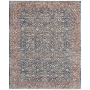 Marquette Transitional Oriental Blue/Red Area Rug - 1 of 4