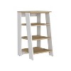 VYNXARIA 29.7" High Vertical Cabinet with 4 Open Shelves - Light Oak/White Finish, Stylish Storage Solution - 2 of 4