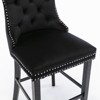NicBex Dining Chairs Set of 2 Bar stool Upholstered Chair Contemporary Velvet Barstools with Button Tufted Decoration and Wooden Legs - 2 of 4