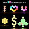 Yescom 7 Packs Hexagon Smart Light Modular LED Voice Control WIFI Décor Bar Bedroom Gifts - 2 of 4
