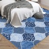 Geometric trellis rug. Modern neutral, farmhouse style. Washable, non-slip, low-pile chenille. For living rooms, bedrooms, dining rooms, offices - 3 of 4