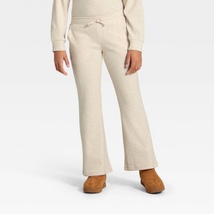 Girls' Ribbed Flare Pants - Cat & Jack ™ - 1 of 3