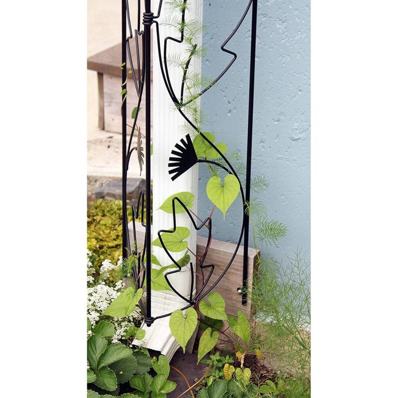 46&#34; Tall Iron Downspout Decorative Garden Trellis - Black Powder Coat Finish, Weather-Resistant, Easy Installation - Achla Designs, 3 of 7