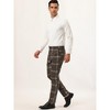 Lars Amadeus Men's Plaid Casual Slim Fit Flat Front Checked Printed Business Trousers - image 4 of 4