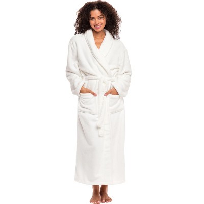 ADR Women's Long Robe, Fleece Plush Robe Woman, Cozy Regular & Plus Size Women's Bath Robe