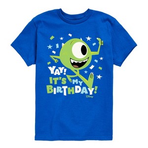 Boys' - Disney - Mike Yay It's My Birthday Short Sleeve Graphic T-Shirt - 1 of 4