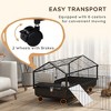 Akoasm 46.5 Small Animal Kennel & Cage With Foldable Run Area, Water Bottle, Water Bowl And Ramps For Bunny, Hedgehog, Guinea Pig - 4 of 4