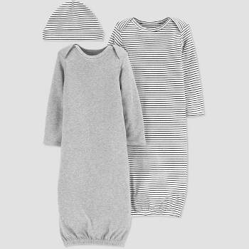 Carter's Just One You® Baby Girls' 2pk Gown and Hat - Gray