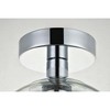 Elegant Lighting Baxter 1 Light Black Flush Mount With Clear Glass - 2 of 4