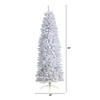 Nearly Natural 7-ft Slim White Artificial Christmas Tree with 995 Bendable Branches - 2 of 4