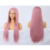 Unique Bargains Women's Long Straight Lace Front Wigs with Adjustable Wig Cap 24" 1 Pc - 3 of 4