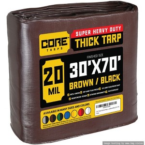 Core Tarps Heavy Duty 20 Mil Tarp Cover, UV Resistant, Rip Proof for Roof, Camping, Patio, Pool, Boat - 1 of 4