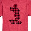 Men's - Disney - Mickey Plaid Silhouette Short Sleeve Graphic T-Shirt - 2 of 4