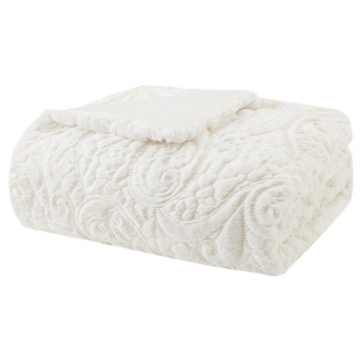 50"x60" Albany Ultra Plush Down Alternative Throw Blanket Ivory