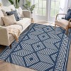 coucheta Multi-size Washable Area Rug, Low Pile Non Slip Modern Imitation Print Distressed Foldable Indoor Carpet, for Living Room Bedroom, Dining - 2 of 4