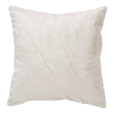 Medium Multicolor Faux Fur Foil Print Decorative Pillow