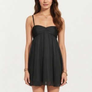 flowy mini dress spaghetti strap Shop A-Line V-Neck Back Lace-Up Sleeveless Short Homecoming Dress main image 1