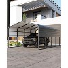 Metal Carport 13x16 FT, Outdoor Galvanized Shelter, Heavy Duty Car Canopy with Steel Roof & Frame - 2 of 4