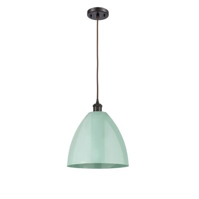 Plymouth Dome - 1 Light Cord Hung Mini Pendant In Industrial Style-14.75 Inches Tall and 12 Inches Wide