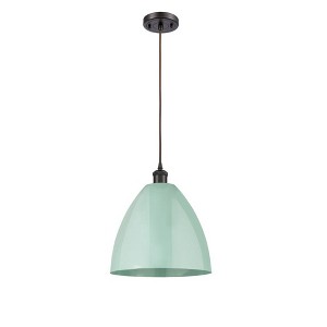 Plymouth Dome - 1 Light Cord Hung Mini Pendant In Industrial Style-14.75 Inches Tall and 12 Inches Wide - 1 of 1
