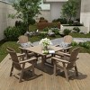 WestinTrends 5 Piece Outdoor Patio Dining Square Table and Shell Back Armchair Set - 2 of 2