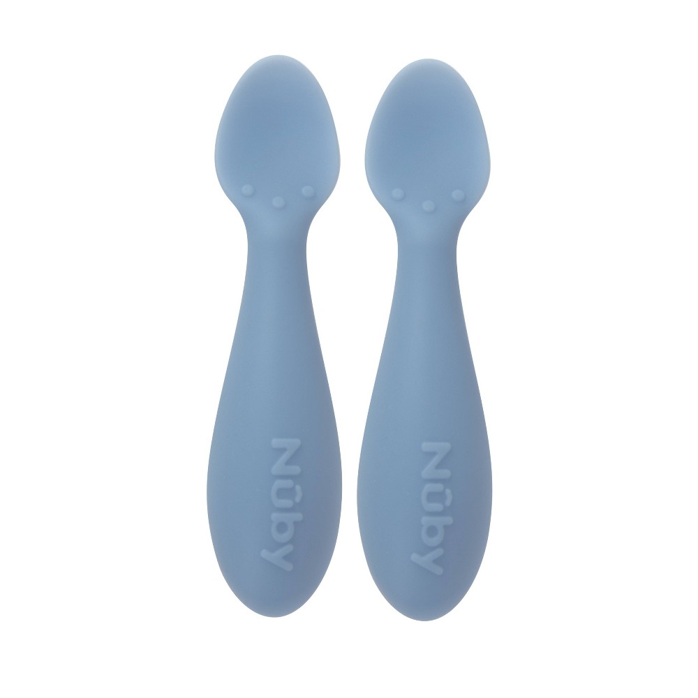 Photos - Other Appliances Nuby Silicone Mini Spoons - Blue - 2pk 